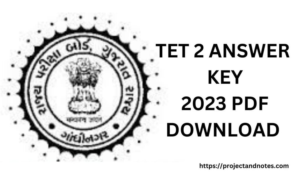 TET 2 ANSWER KEY 2023 PDF DOWNLOAD 