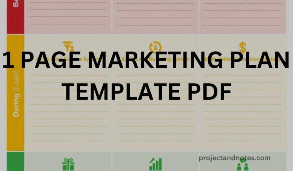 1 PAGE MARKETING PLAN TEMPLATE PDF|WHAT IS ONE-PAGE MARKETING PLAN?