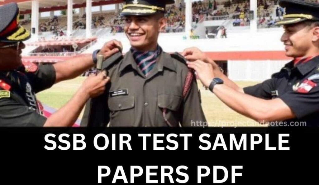 SSB OIR TEST SAMPLE PAPERS PDF DOWNLOAD |Which language is asked in SSB interview?